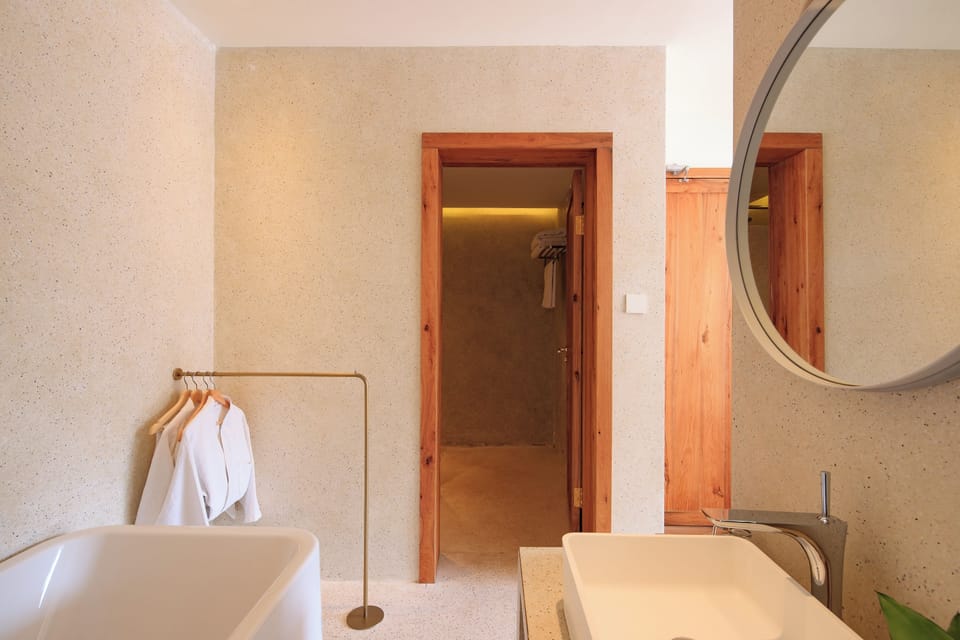 Premier Double Room, Hot Tub, Mountain View | Bathroom | Hair dryer, bathrobes, slippers, towels