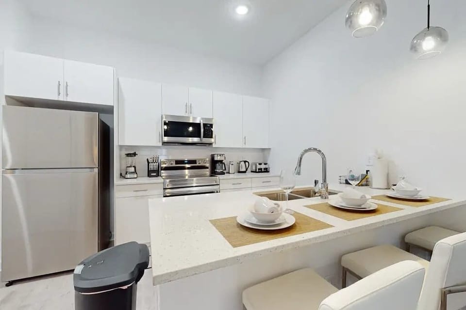 Cook up a storm in the fully equipped kitchen.