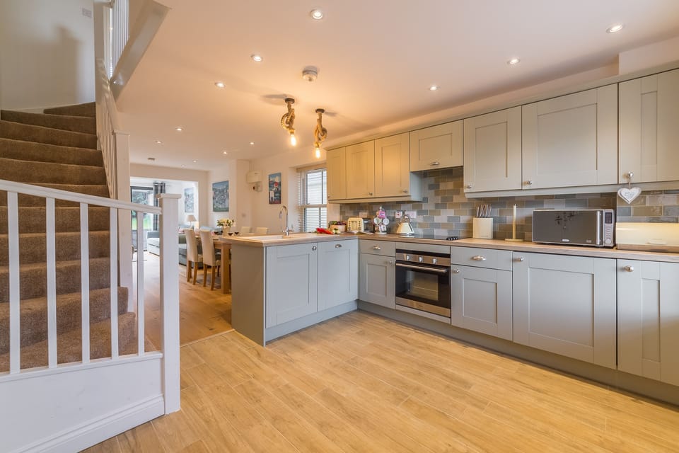 Ground floor: The modern kitchen is well-equipped