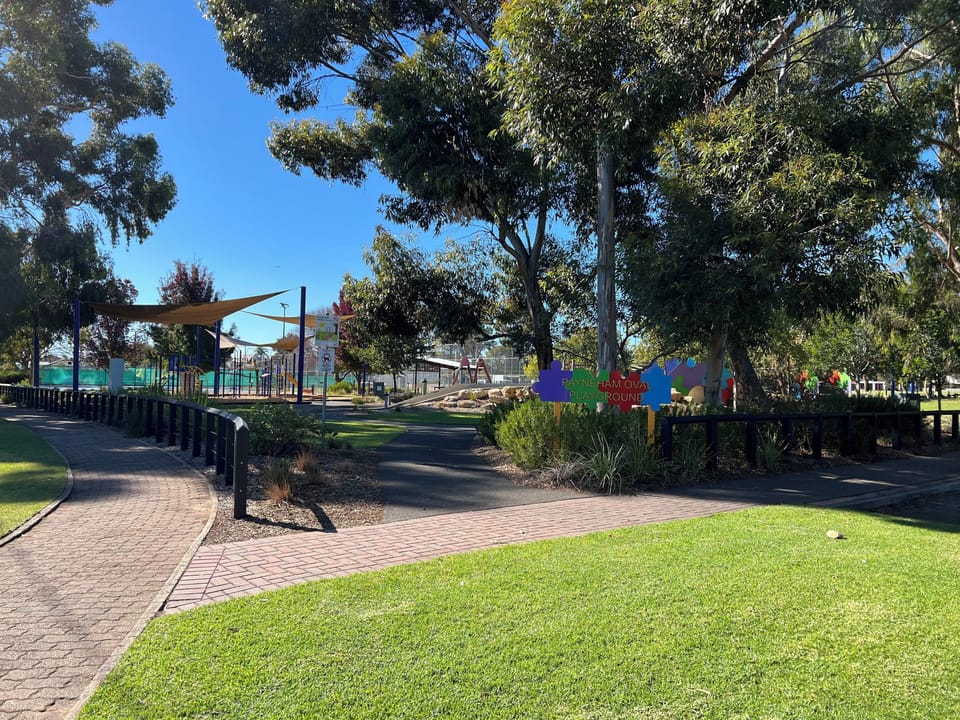 Local public playground. Only 350m away.