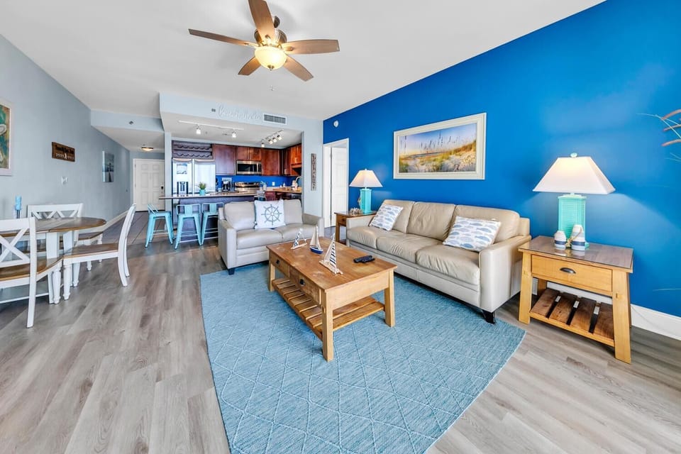 Condo, Multiple Beds (Laketown Wharf 927) | Living area | TV