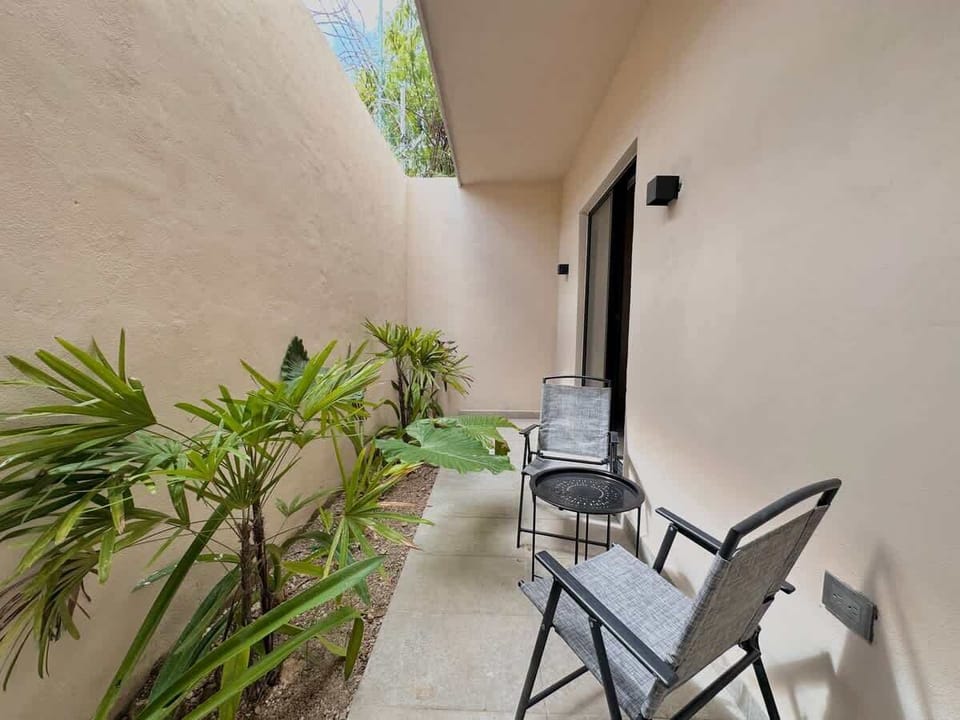 Private patio lounge area