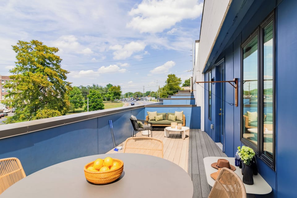 Spacious balcony.