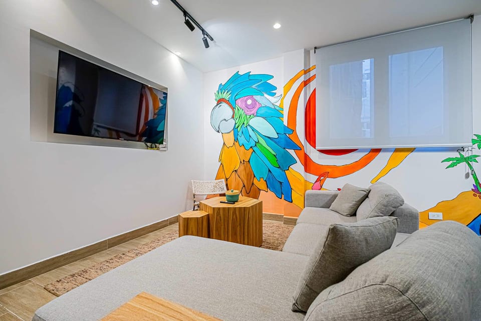 Living room with tv