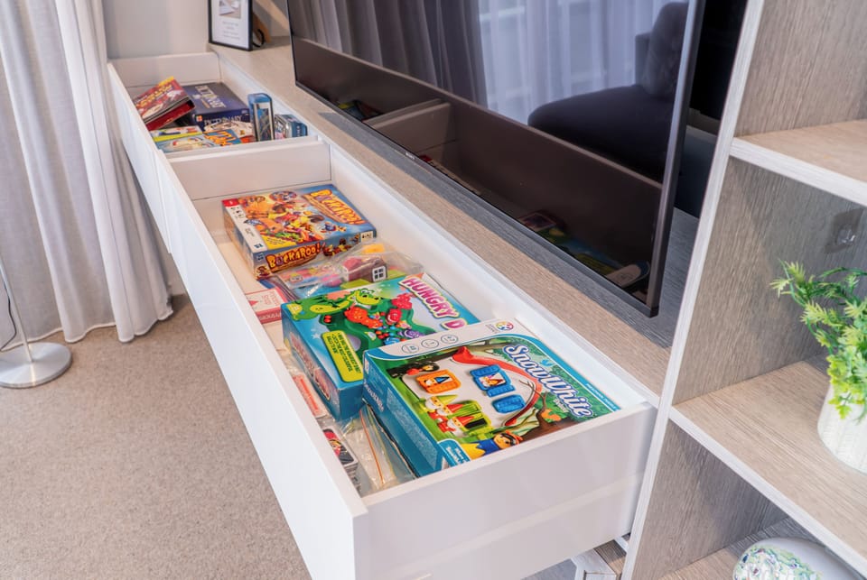 A selection of fun board games is available for you and your family or group to enjoy. Perfect for cosy nights in, friendly competition, and quality time together during your stay.