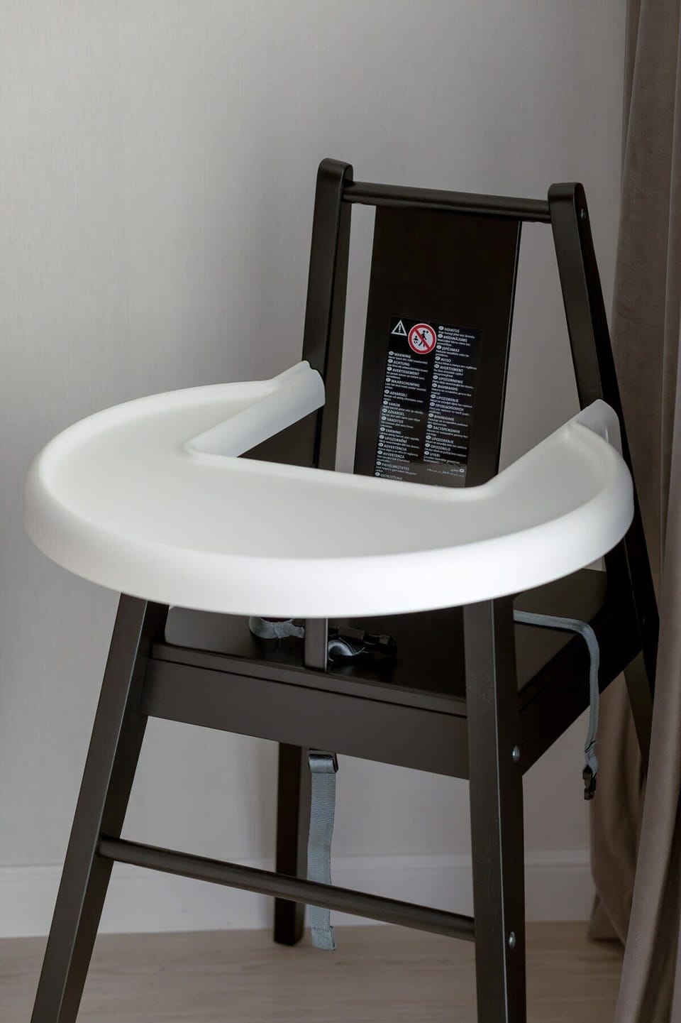 High chair for a child in the kitchenette.