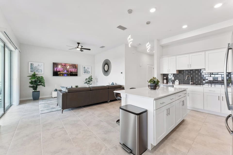 Spacious Living Room #Disney #Parks #kingdom #springs #StoreyLake #resort #Apartment #Vacation #Rental #waterpark #Kissimmee #Orlando #universal #citywalk