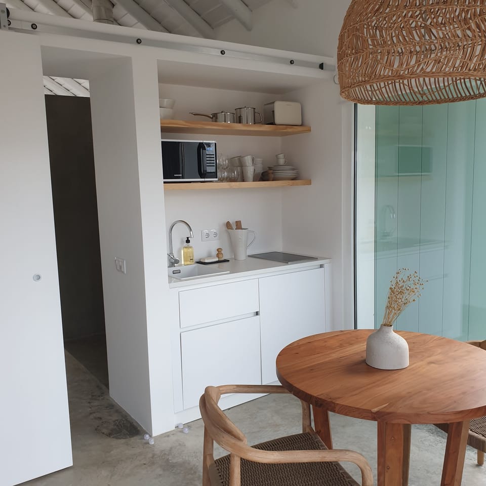 Superior Cottage, 1 Bedroom, Private Pool, Beachside | Private kitchen | Mini-fridge, microwave, stovetop, dishwasher