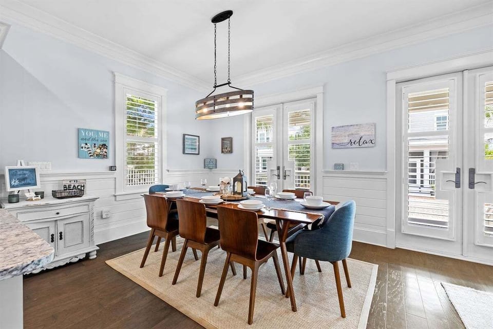 Dining table set for 8