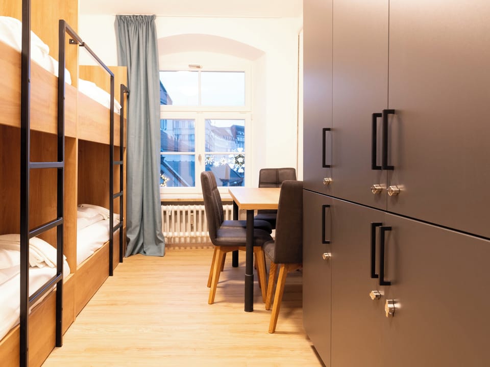 Desk, free WiFi, bed sheets