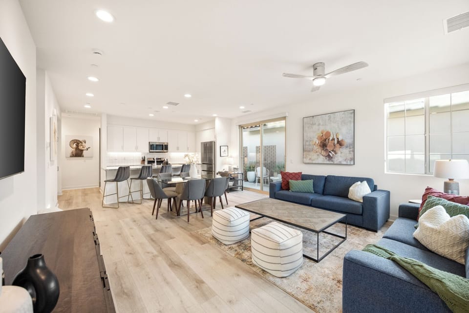 Open great room makes easy to host and spend time together.