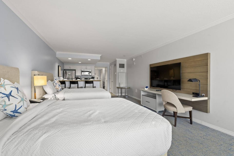 Unit Offers Two Comfortable Queen Size Beds and a Full-Size Sleeper Sofa