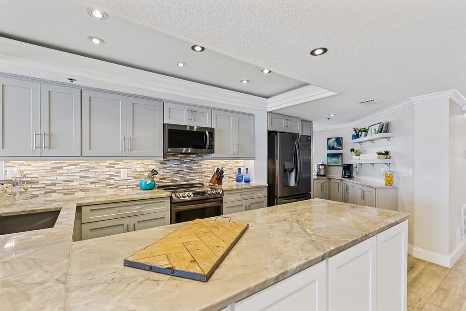 Plenty of counter space for prepping or serving your food.