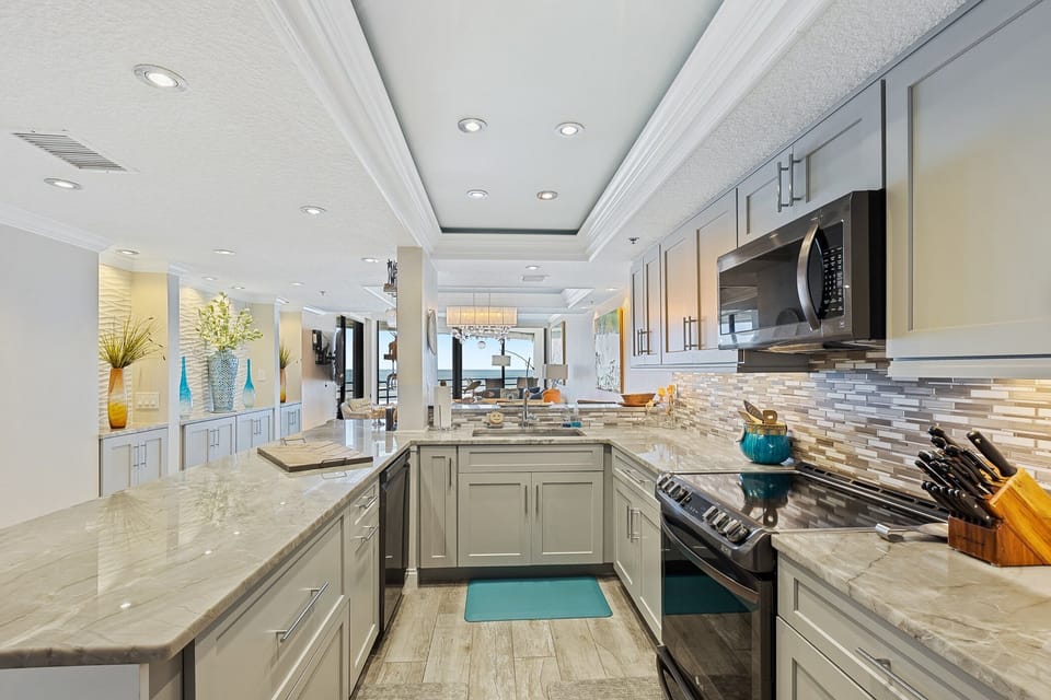 Ocean view from the kitchen.