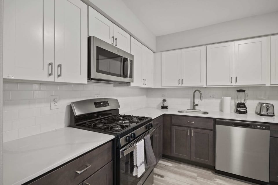 Modern cooking appliances and spacious countertops, the kitchen has it all!
