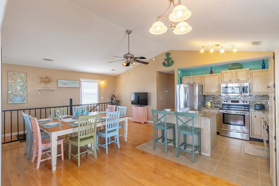 Top Level Kitchen and Dining Area