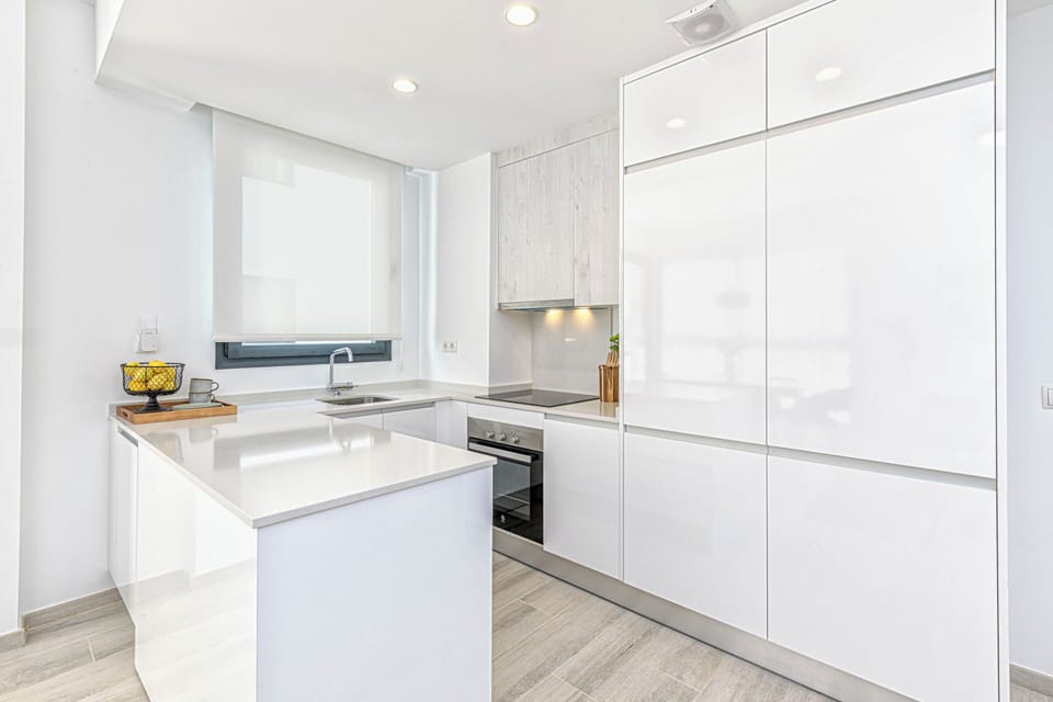 Deluxe Apartment | Private kitchen | Full-size fridge, microwave, oven, dishwasher