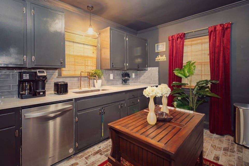 Cozy, moody kitchen is a fan fave!