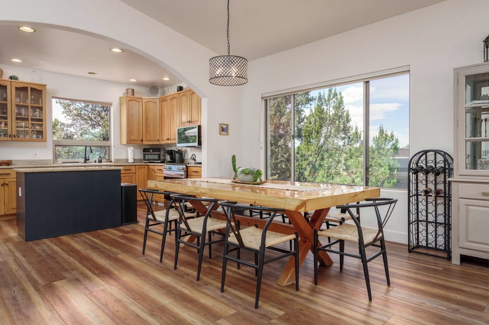 Dining area with seating for 8