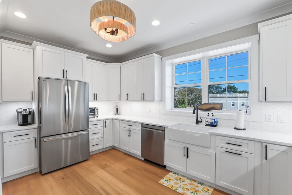Kitchen with Beach Views