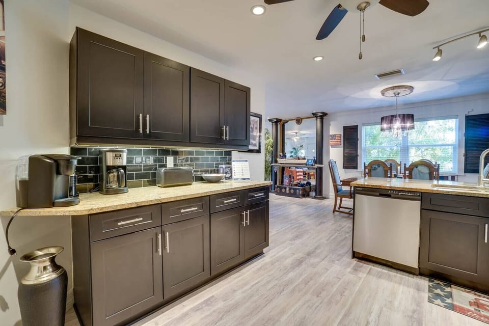 Kitchen - coffee station, toaster