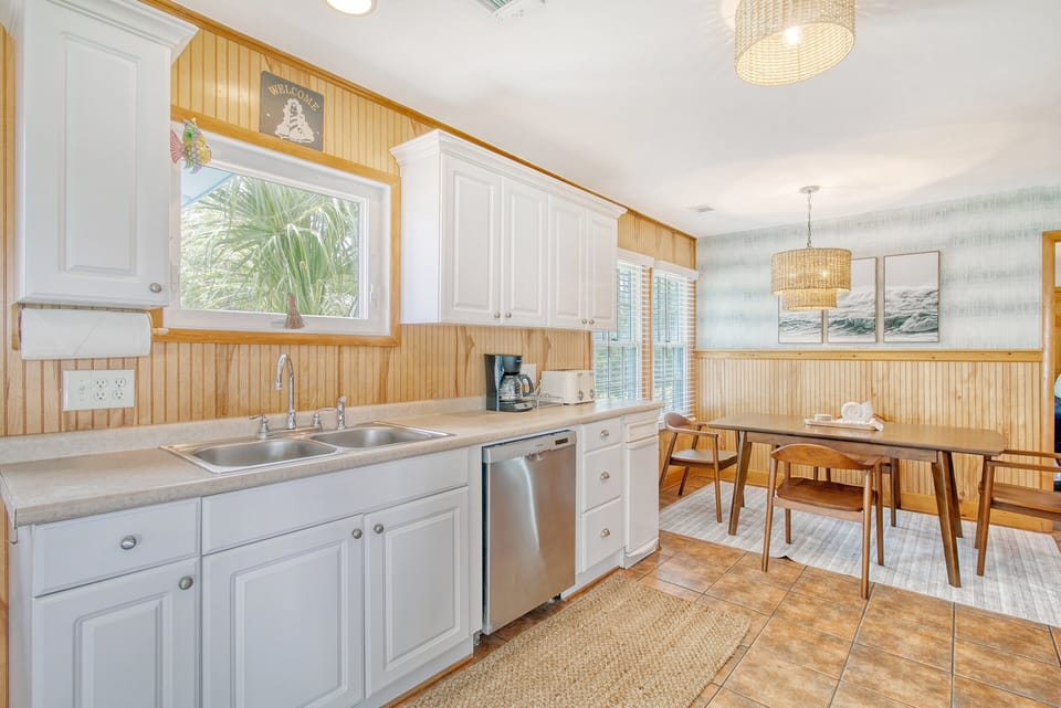 Fully equipped kitchen for the nights you want to eat in.