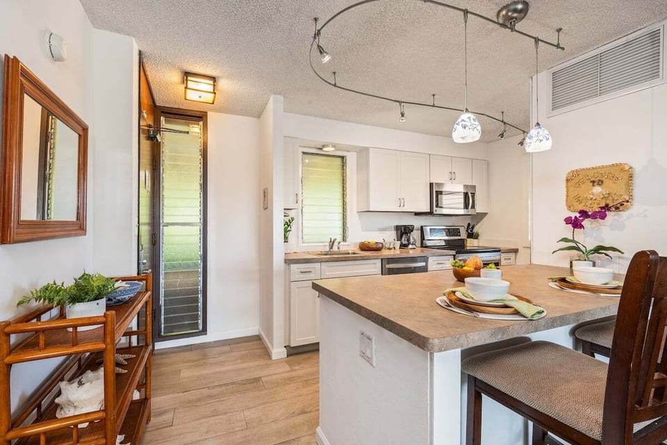 Fully equipped kitchen with modern appliances and everything you need