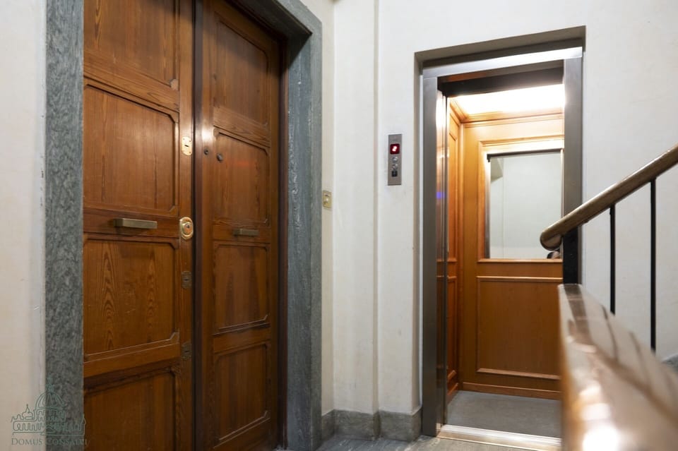 Lift and apartment door