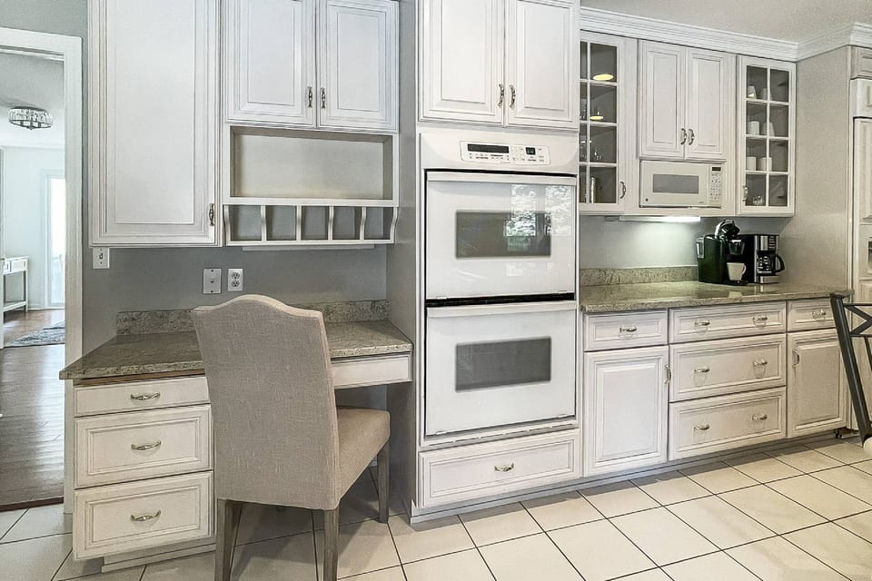 Gather and Create:  Whether cooking gourmet meals or enjoying takeout its the perfect gathering space