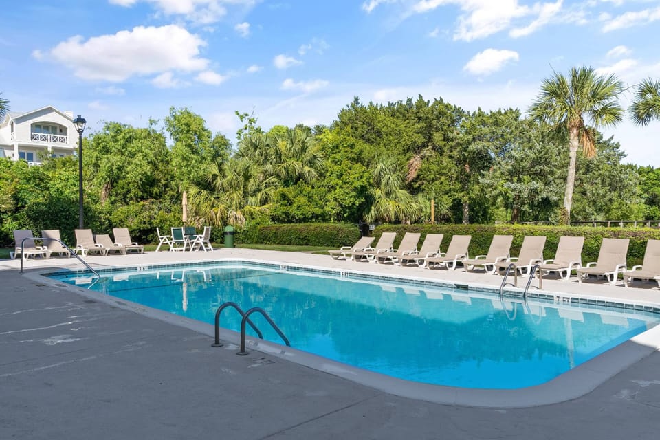 Enjoy a dip in the pool after a hot afternoon on the beach.