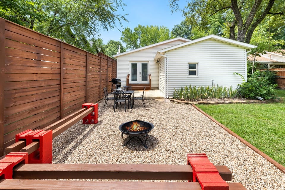 Our backyard is the perfect place to kick back with your group!