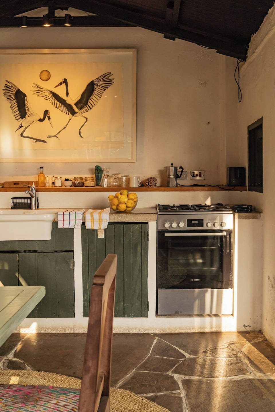 oven and counter