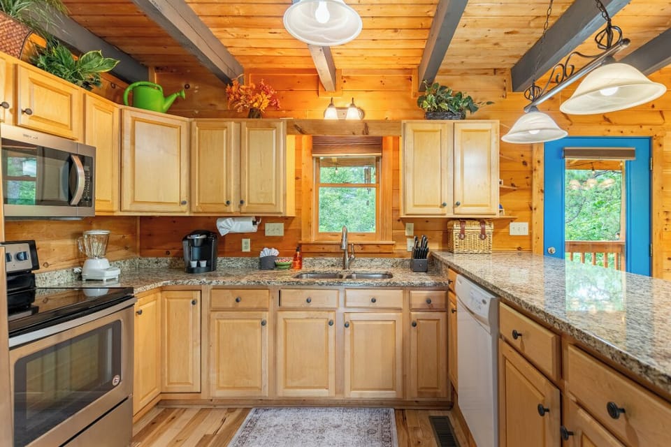 Wooden Beauty's fully-equipped kitchen