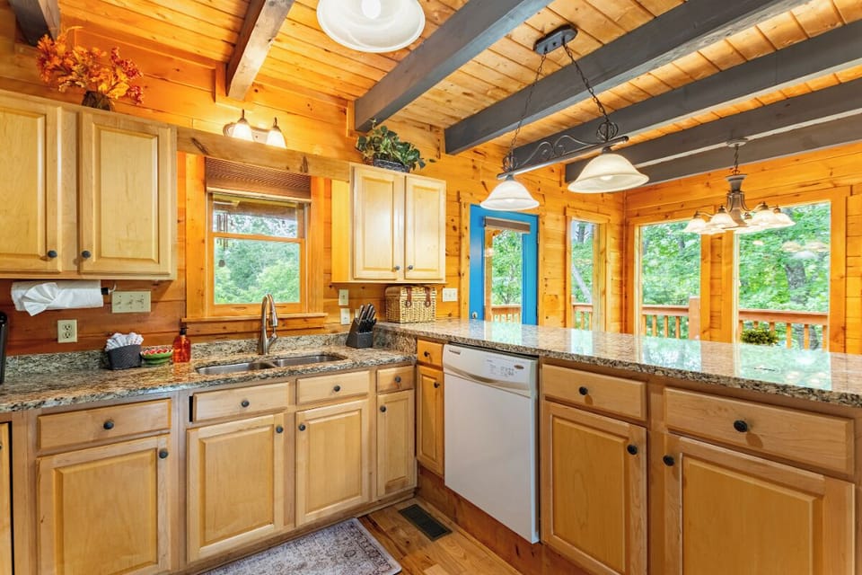 Wooden Beauty's fully-equipped kitchen