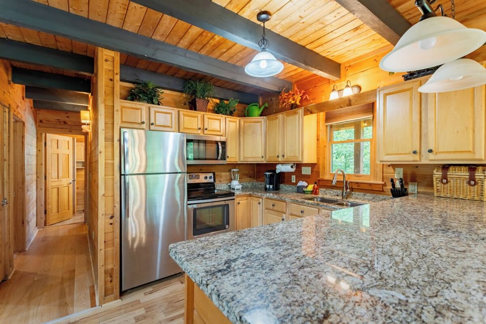Wooden Beauty's fully-equipped kitchen