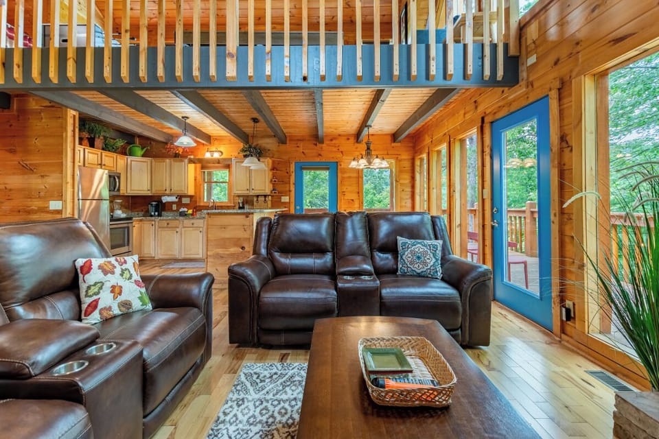 Wooden Beauty's cozy living area