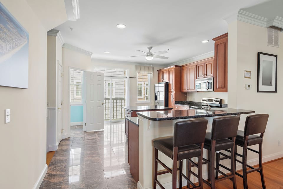 Lovely Glass Doors lead to the Furnished Balcony.