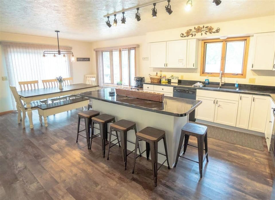 Full kitchen stocked with everything you need to cook