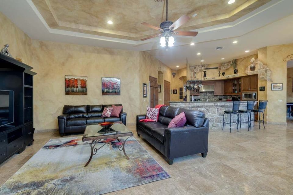 House, Multiple Beds, Pool Access, City View (Tonto Chandler) | Living area | Fireplace