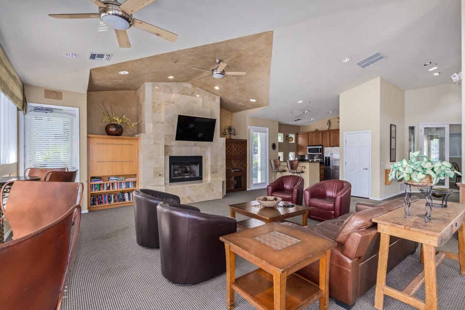 Condo, Multiple Beds, Pool Access, City View (Sahuaro #2035 Scottsdale) | Living area | Fireplace