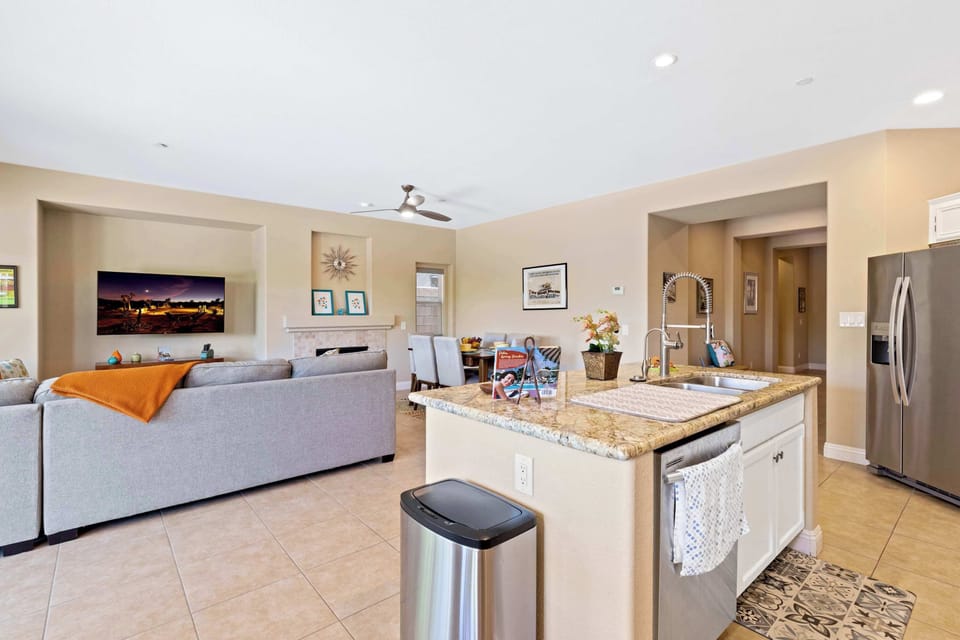 Living, dining, and kitchen