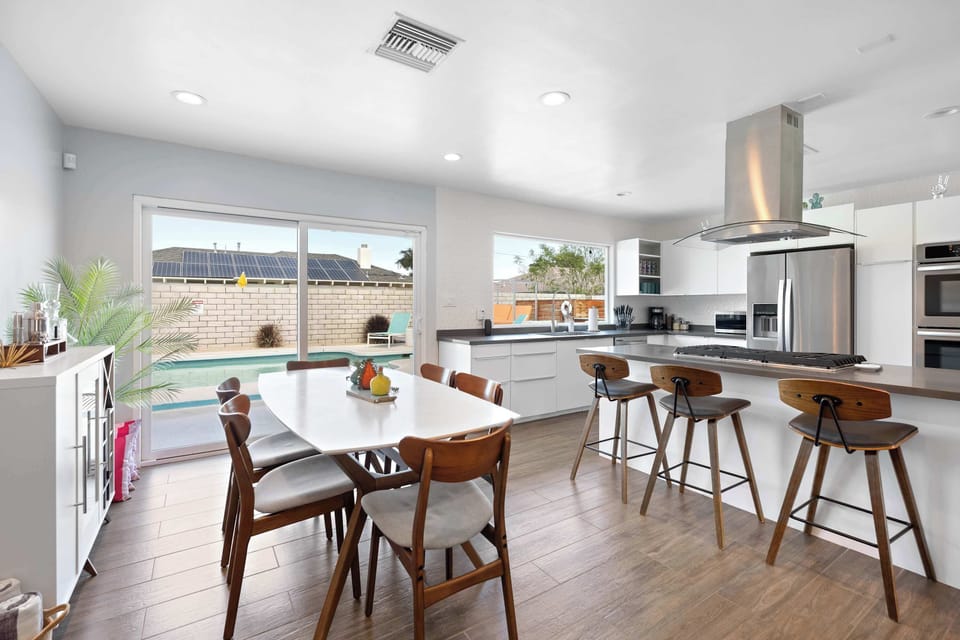 Dining table with seating for 6