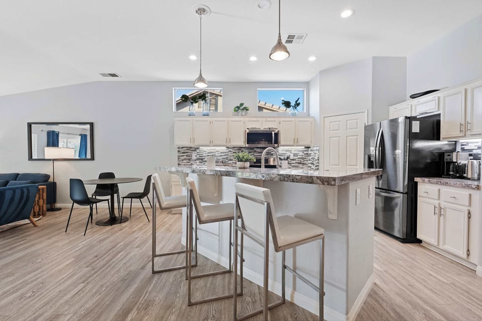 Breakfast table with seating for 3 and Bar table with seating for 3