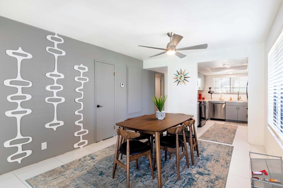 Dining table with seating for 6