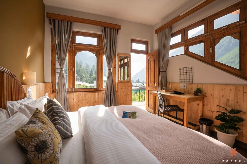 Standard Double Room, Balcony, Mountain View | Free WiFi, bed sheets