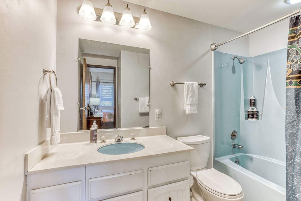 Dedicated primary bathroom with yub to relax and wash the day away.