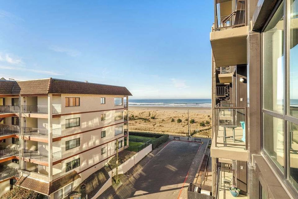 Relax with partial beach views and fresh coastal air from this elevated location.