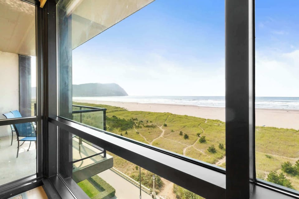 Take in all of Seaside's beach from your balcony.
