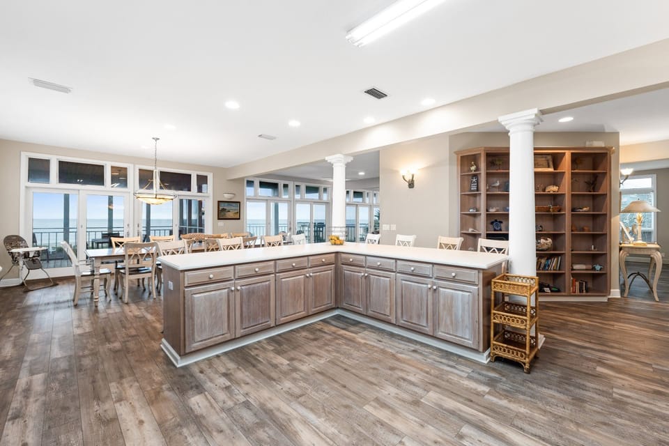 kitchen with gulf views