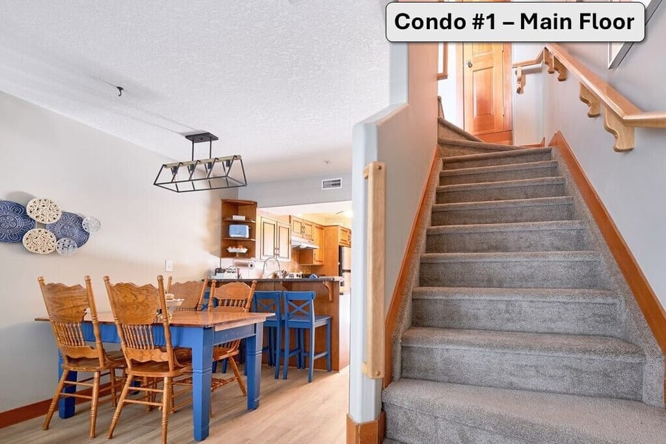 Two floors provide plenty of privacy and personal space